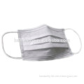 Non-woven ear-loop flat dust face mask white color